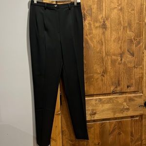 Faconnable High Rise Trousers Slacks Black Size 8 straight leg